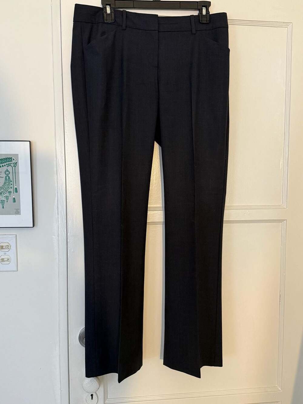 Theory Stretch Wool Straight Leg Dress Pants Size 8
